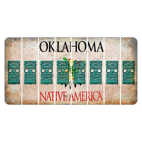 Oklahoma Osage Nation Cut License Plate Strips (Set of 8) Tiki