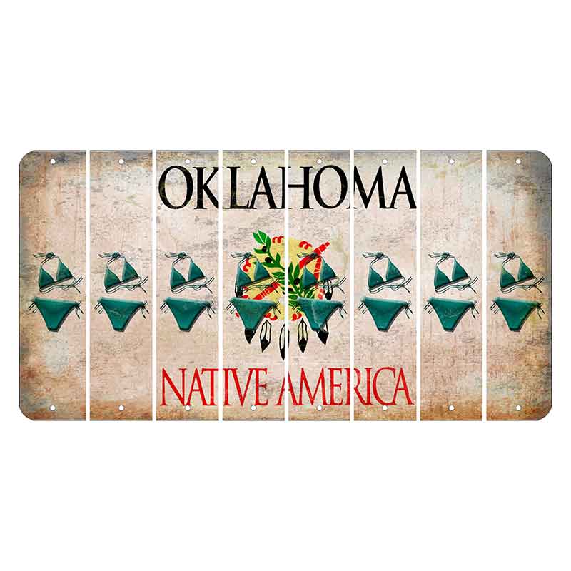 Oklahoma Osage Nation Cut License Plate Strips (Set of 8) Bikini