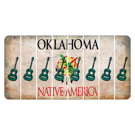 Oklahoma Osage Nation Cut License Plate Strips (Set of 8) Guitar