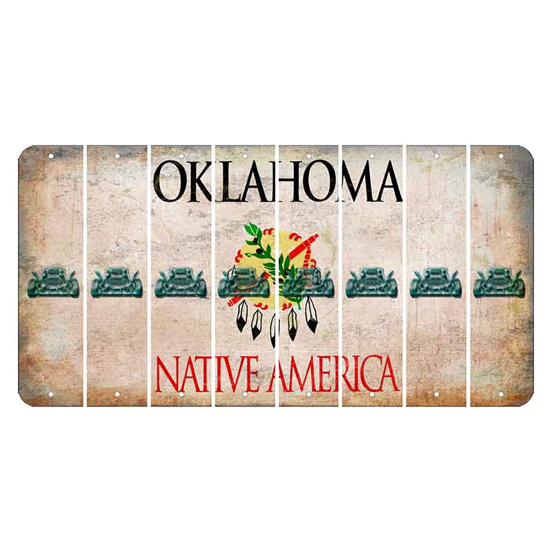 Oklahoma Osage Nation Cut License Plate Strips (Set of 8) Hot Rod