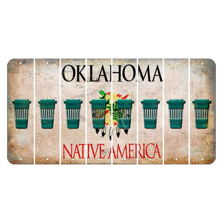 Oklahoma Osage Nation Cut License Plate Strips (Set of 8) Latte