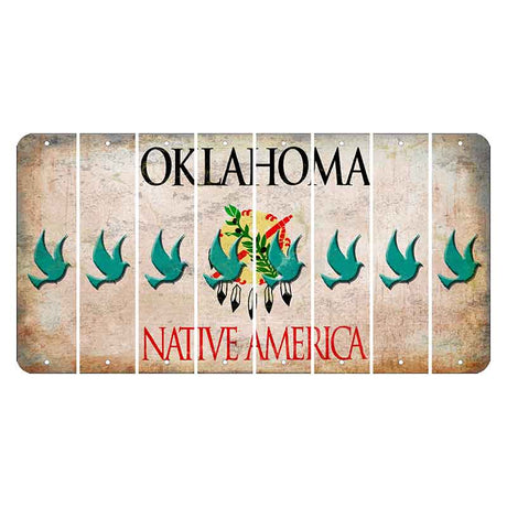 Oklahoma Osage Nation Cut License Plate Strips (Set of 8) Dove