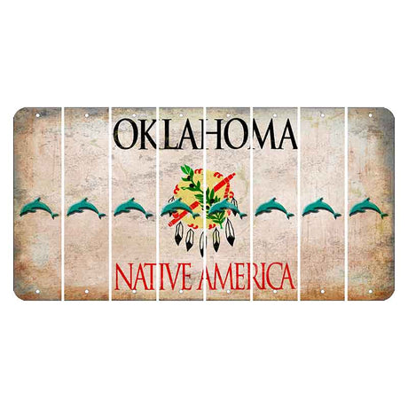 Oklahoma Osage Nation Cut License Plate Strips (Set of 8) Dolphin