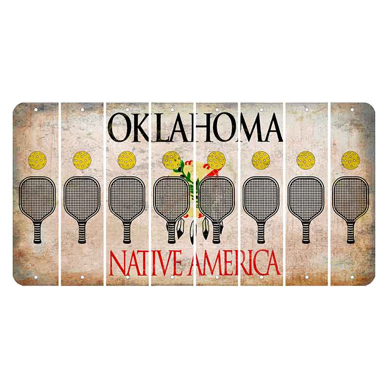 Oklahoma Osage Nation Cut License Plate Strips (Set of 8) Pickleball