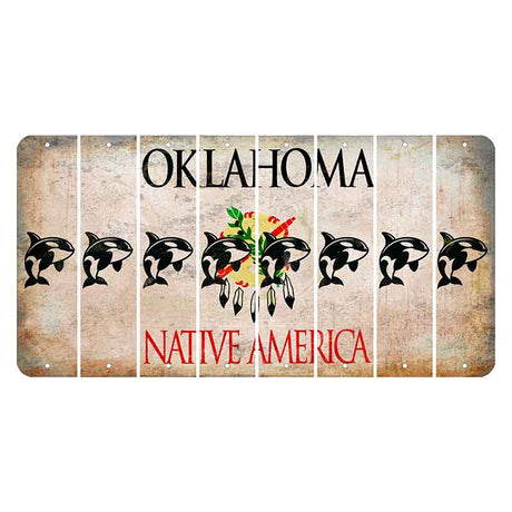 Oklahoma Osage Nation Cut License Plate Strips (Set of 8) Whale