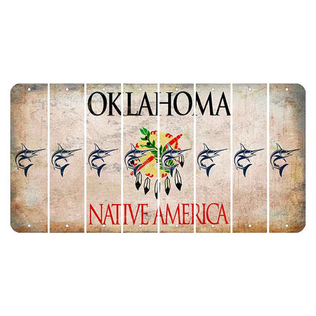 Oklahoma Osage Nation Cut License Plate Strips (Set of 8) Swordfish