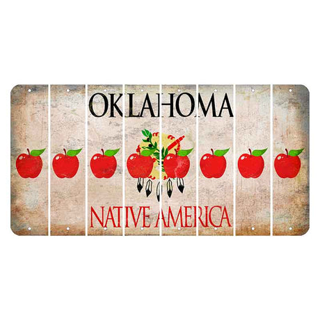 Oklahoma Osage Nation Cut License Plate Strips (Set of 8) Apple