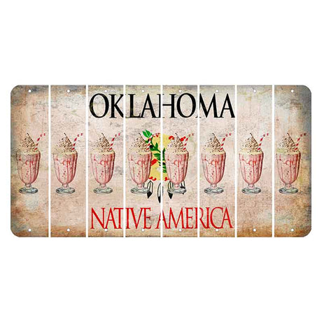 Oklahoma Osage Nation Cut License Plate Strips (Set of 8) Milkshake