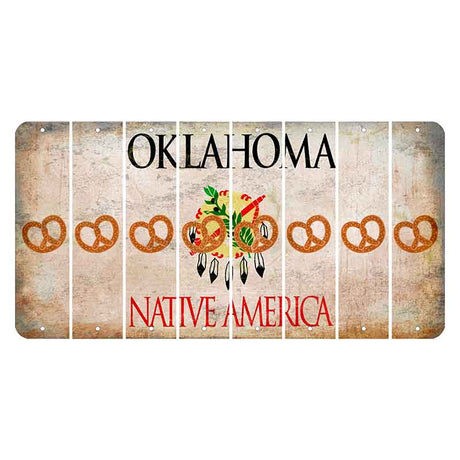 Oklahoma Osage Nation Cut License Plate Strips (Set of 8) Pretzel