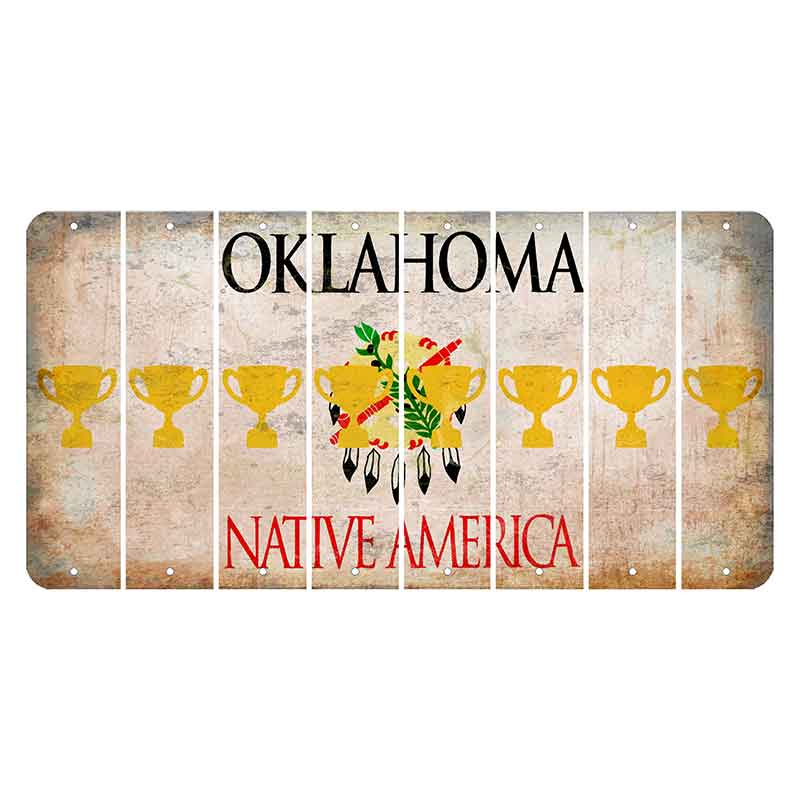 Oklahoma Osage Nation Cut License Plate Strips (Set of 8) Trophy