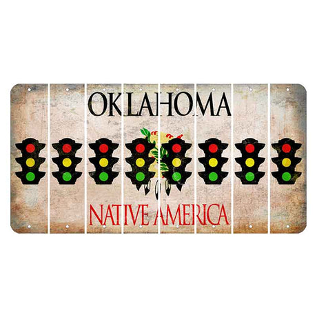 Oklahoma Osage Nation Cut License Plate Strips (Set of 8) Traffic Light