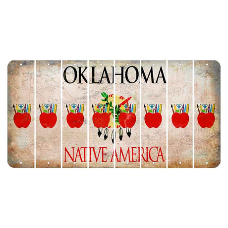 Oklahoma Osage Nation Cut License Plate Strips (Set of 8) Teacher Apple