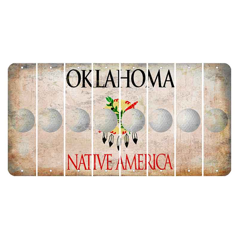 Oklahoma Osage Nation Cut License Plate Strips (Set of 8) Golfball