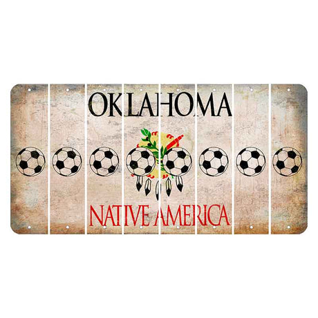 Oklahoma Osage Nation Cut License Plate Strips (Set of 8) Soccerball