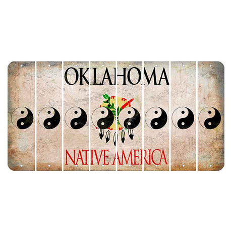 Oklahoma Osage Nation Cut License Plate Strips (Set of 8) Yin Yang