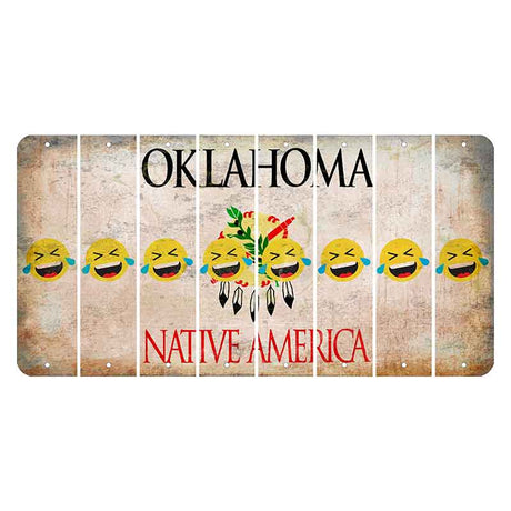 Oklahoma Osage Nation Cut License Plate Strips (Set of 8) Emoji - Laughing