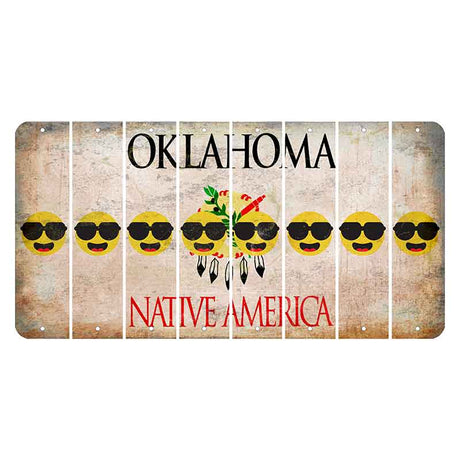 Oklahoma Osage Nation Cut License Plate Strips (Set of 8) Emoji - Shades