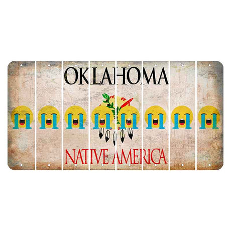 Oklahoma Osage Nation Cut License Plate Strips (Set of 8) Emoji - Crying