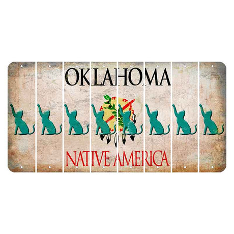 Oklahoma Osage Nation Cut License Plate Strips (Set of 8) Cat