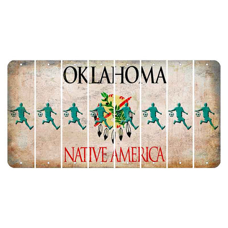 Oklahoma Osage Nation Cut License Plate Strips (Set of 8) Soccer Player