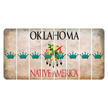 Oklahoma Osage Nation Cut License Plate Strips (Set of 8) Crown