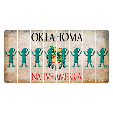 Oklahoma Osage Nation Cut License Plate Strips (Set of 8) Elf