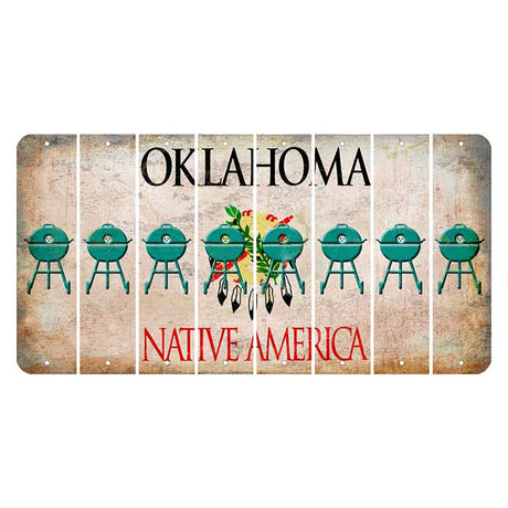 Oklahoma Osage Nation Cut License Plate Strips (Set of 8) Grill