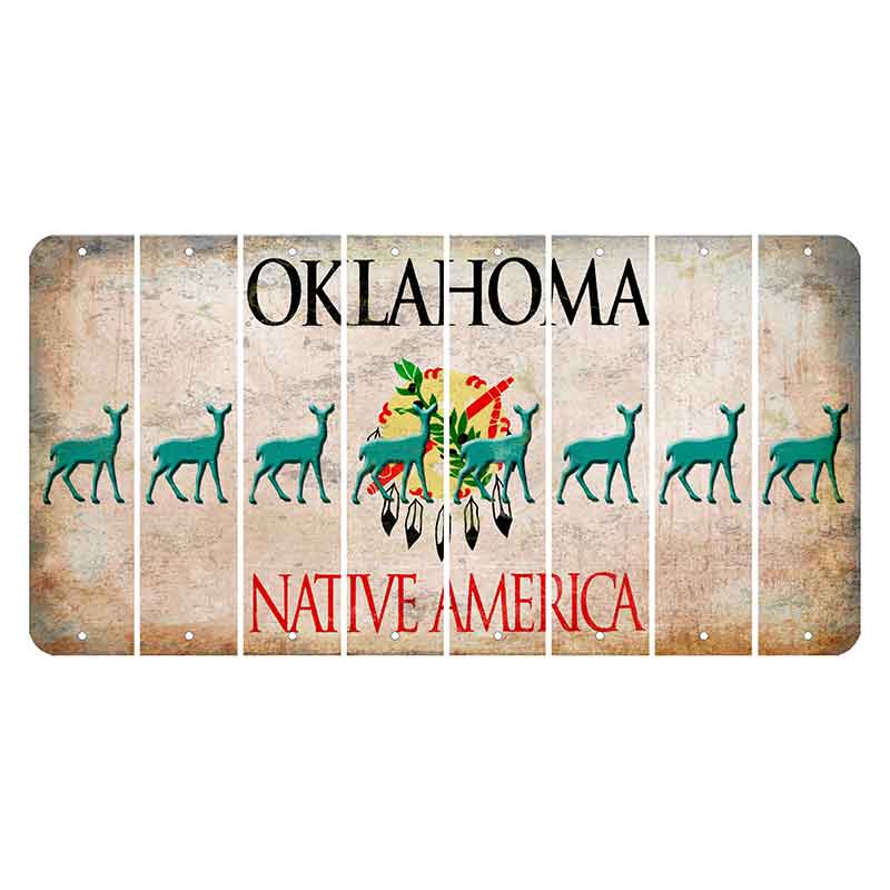 Oklahoma Osage Nation Cut License Plate Strips (Set of 8) Doe