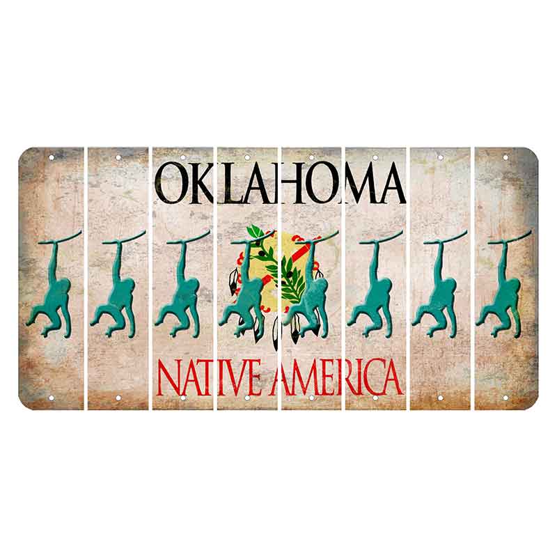 Oklahoma Osage Nation Cut License Plate Strips (Set of 8) Monkey