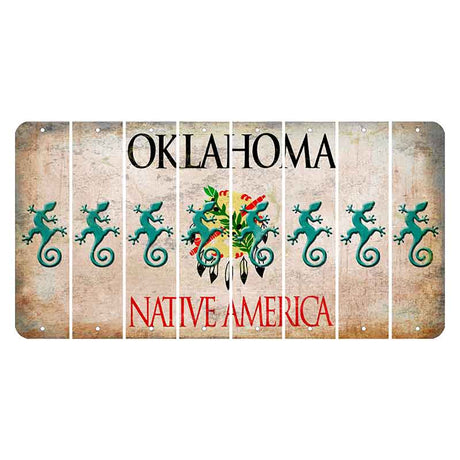 Oklahoma Osage Nation Cut License Plate Strips (Set of 8) Gecko