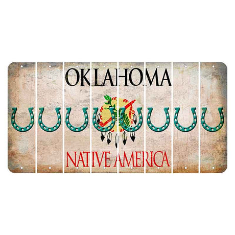 Oklahoma Osage Nation Cut License Plate Strips (Set of 8) Horseshoe