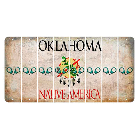 Oklahoma Osage Nation Cut License Plate Strips (Set of 8) Handcuffs