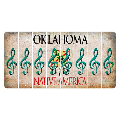 Oklahoma Osage Nation Cut License Plate Strips (Set of 8) Music Note