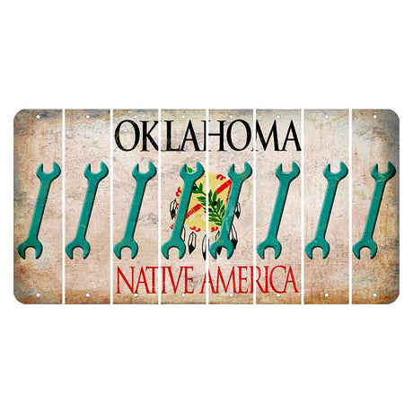 Oklahoma Osage Nation Cut License Plate Strips (Set of 8) Wrench