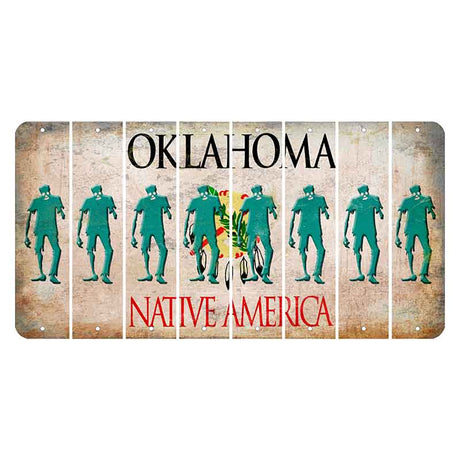 Oklahoma Osage Nation Cut License Plate Strips (Set of 8) Zombie