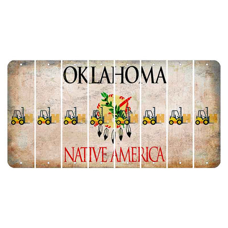 Oklahoma Osage Nation Cut License Plate Strips (Set of 8) Forklift