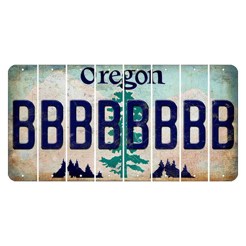 Oregon Douglas Fir Cut License Plate Strips (Set of 8) B