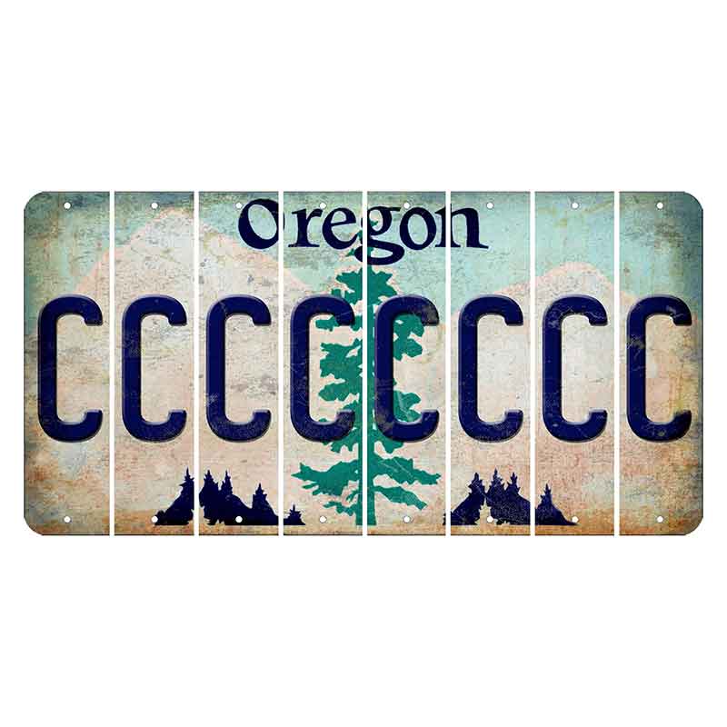 Oregon Douglas Fir Cut License Plate Strips (Set of 8) C