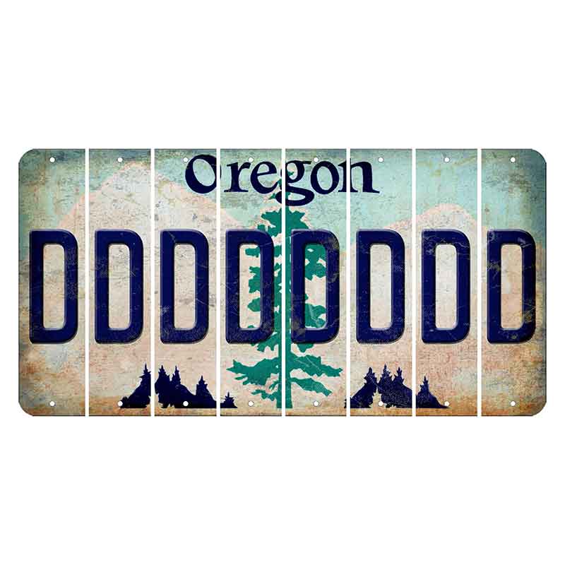 Oregon Douglas Fir Cut License Plate Strips (Set of 8) D