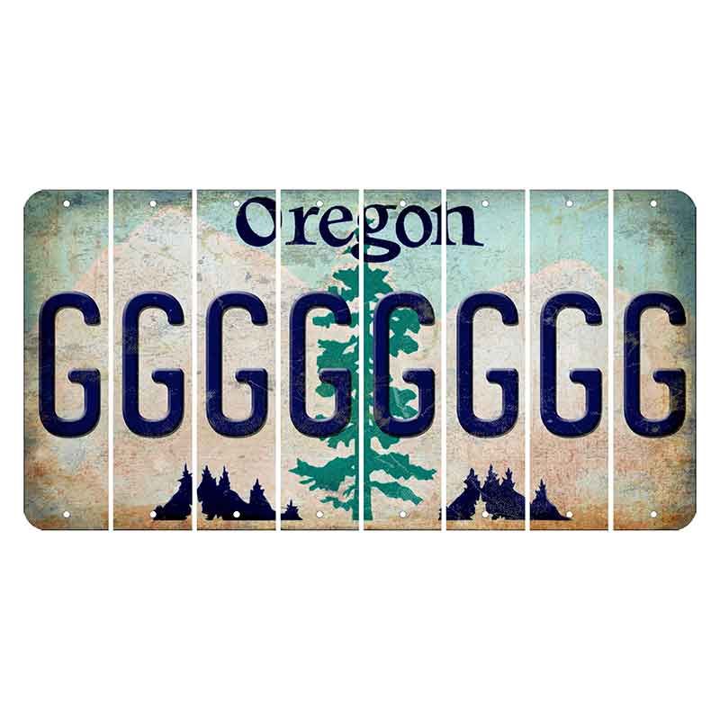 Oregon Douglas Fir Cut License Plate Strips (Set of 8) G