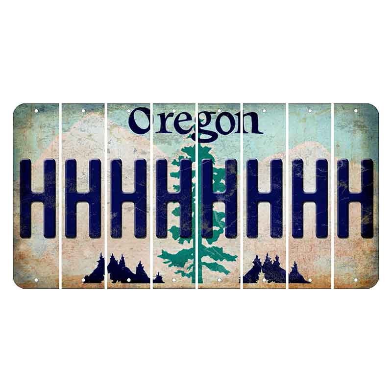 Oregon Douglas Fir Cut License Plate Strips (Set of 8) H