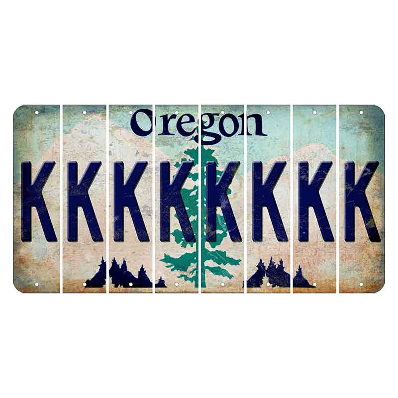 Oregon Douglas Fir Cut License Plate Strips (Set of 8) K