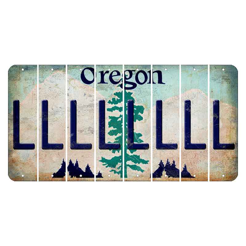 Oregon Douglas Fir Cut License Plate Strips (Set of 8) L