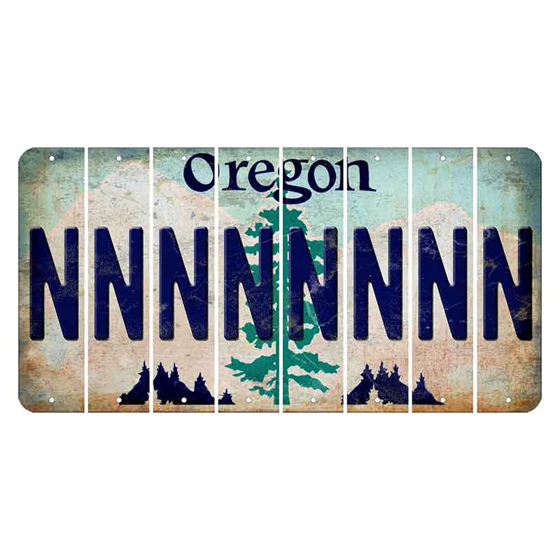 Oregon Douglas Fir Cut License Plate Strips (Set of 8) N