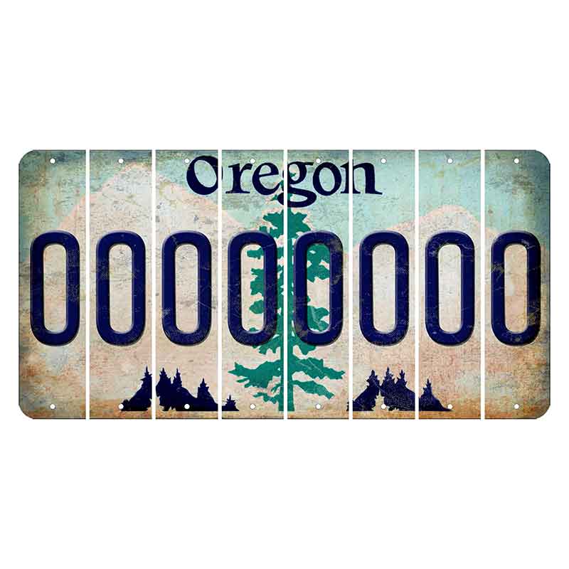 Oregon Douglas Fir Cut License Plate Strips (Set of 8) O