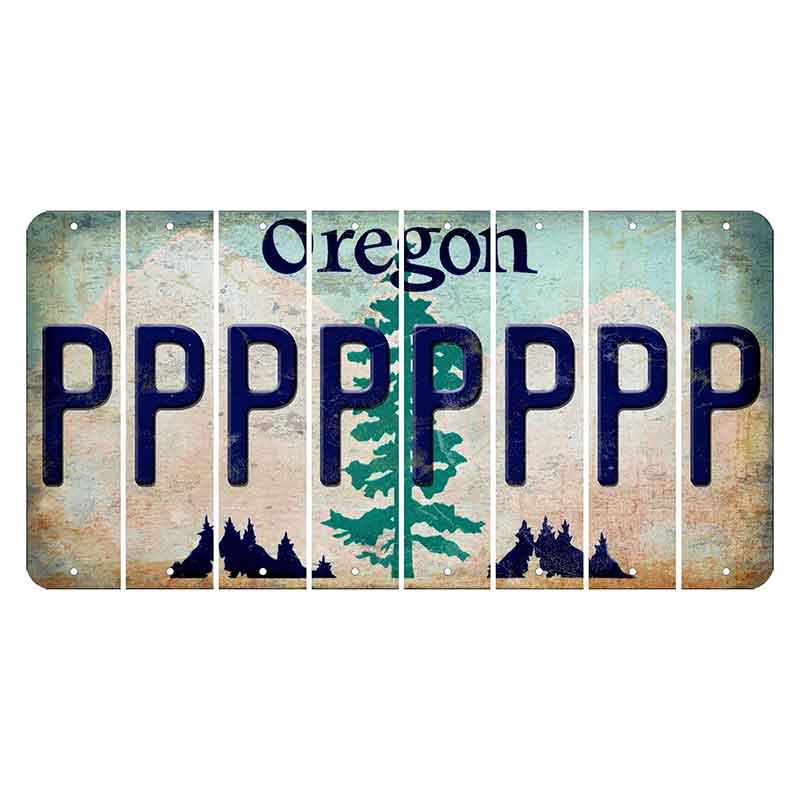 Oregon Douglas Fir Cut License Plate Strips (Set of 8) P