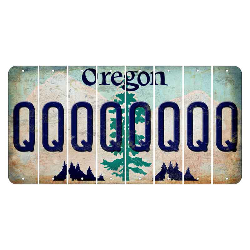 Oregon Douglas Fir Cut License Plate Strips (Set of 8) Q