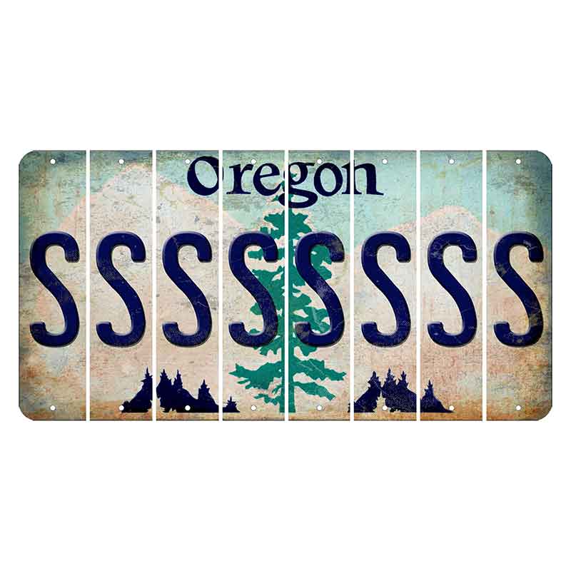 Oregon Douglas Fir Cut License Plate Strips (Set of 8) S