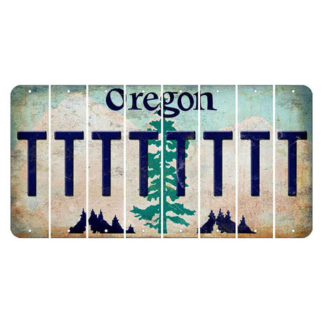 Oregon Douglas Fir Cut License Plate Strips (Set of 8) T