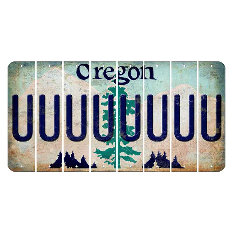 Oregon Douglas Fir Cut License Plate Strips (Set of 8) U